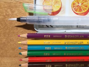 大人の塗り絵おすすめ道具4種！初心者も使いやすい色鉛筆や水彩ペン　水彩色鉛筆と水筆ペン