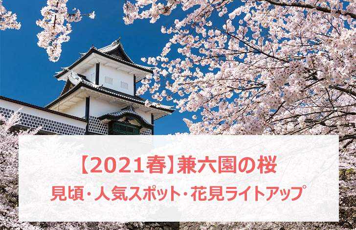 21春 兼六園の桜の見頃 開花予想 人気スポット10ヵ所や花見ライトアップ